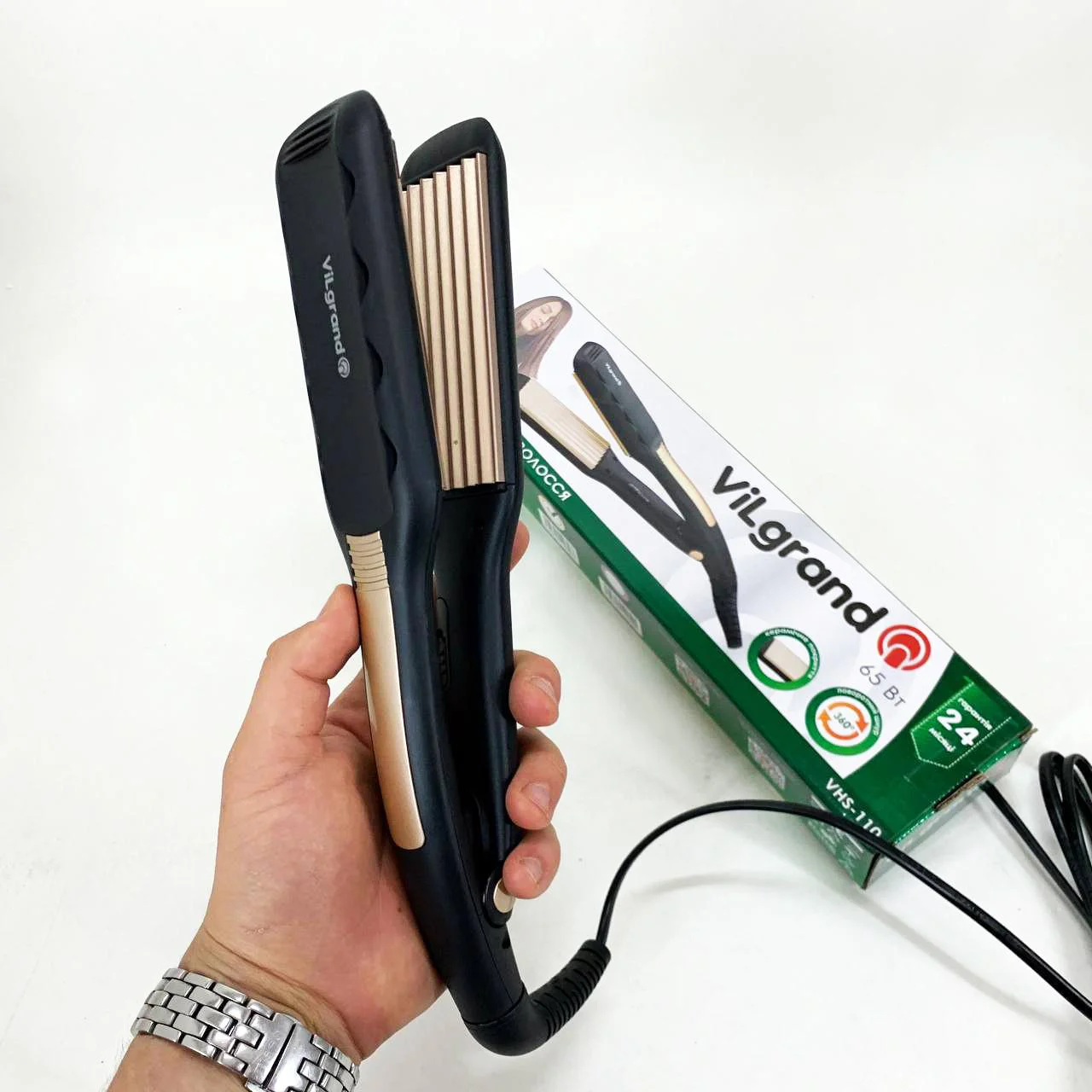 Волосся | ViLgrand | VHS-110 | Гофре з керамічним покриттям для створення текстурних укладок. - Зображення 2