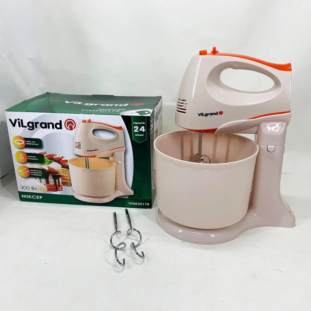 Миксер ViLgrand VHM3017B з 5 швидкостями та потужністю 300 Вт - Зображення 6