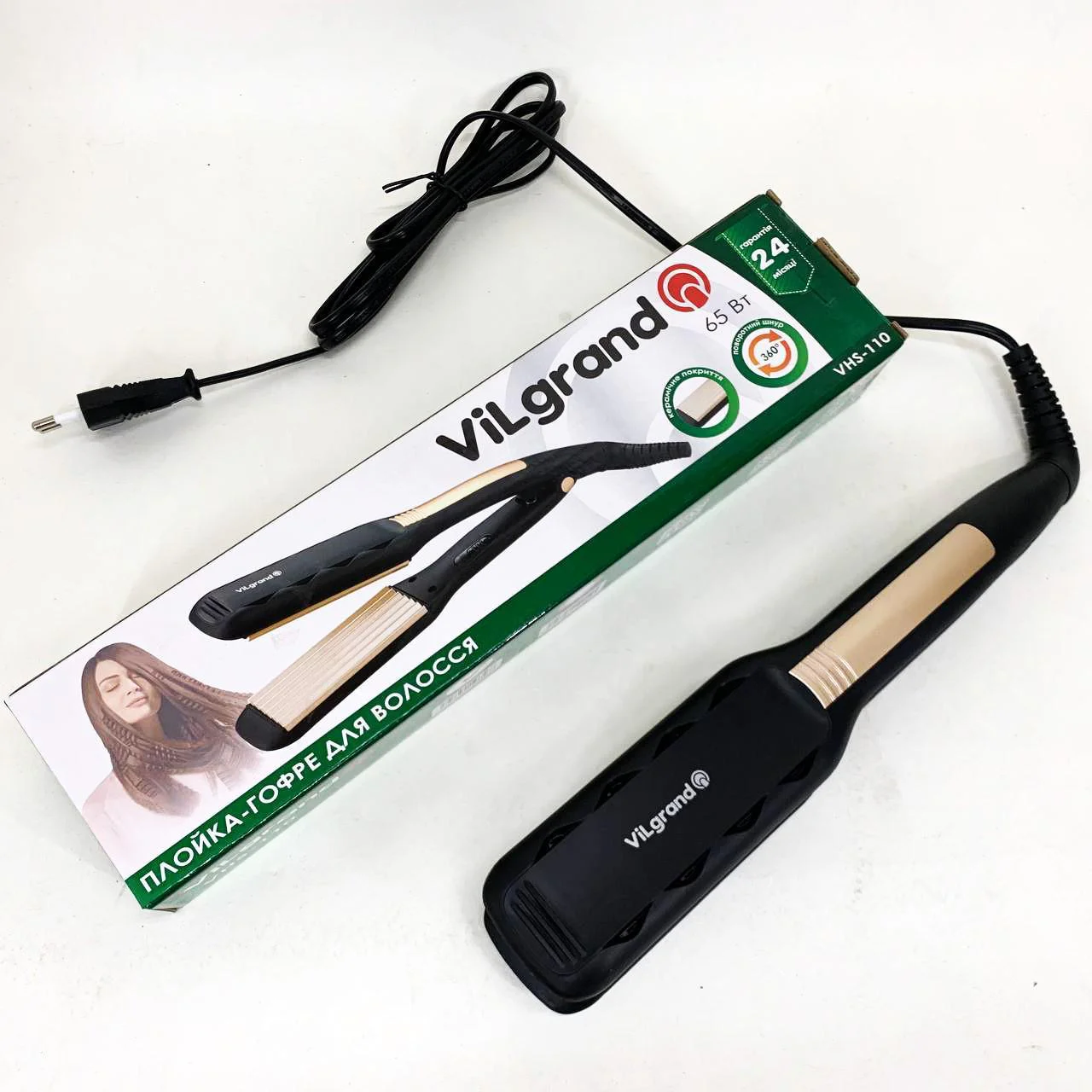 Волосся | ViLgrand | VHS-110 | Гофре з керамічним покриттям для створення текстурних укладок. - Зображення 6