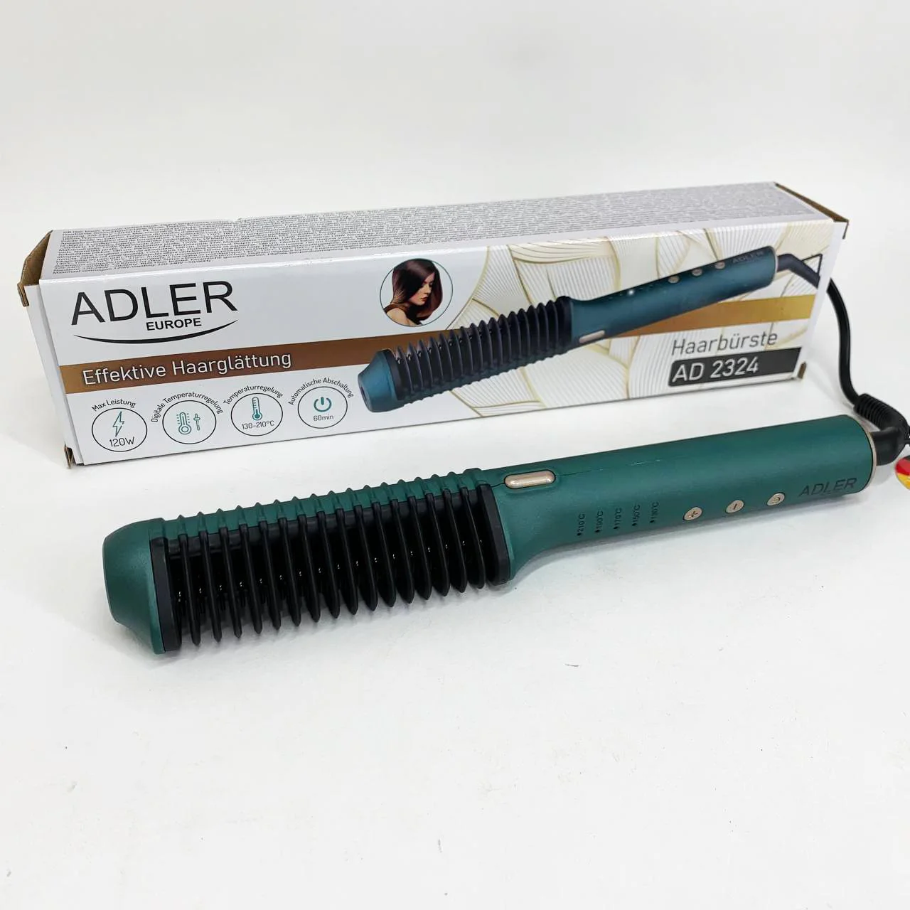 Щетка-выпрямитель ADLER AD-2324 з 5 температурними режимами для безпечного випрямлення волосся - Зображення 4