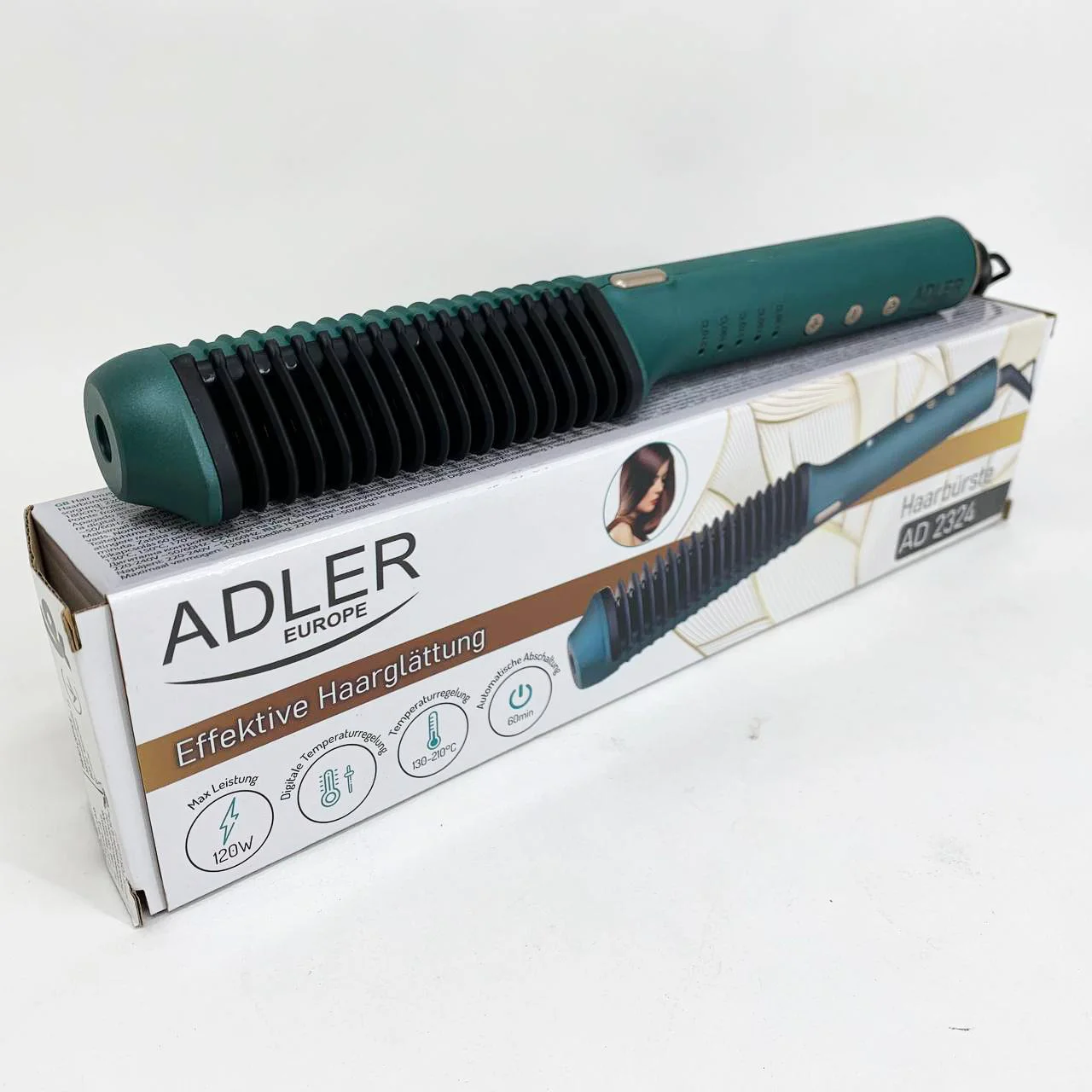 Щетка-выпрямитель ADLER AD-2324 з 5 температурними режимами для безпечного випрямлення волосся - Зображення 5