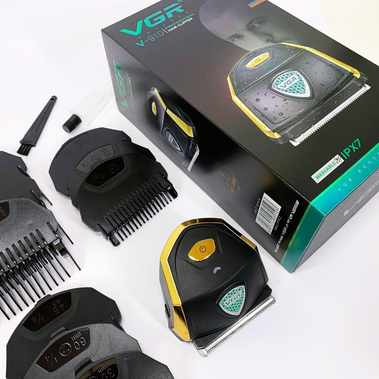 Акумуляторна машинка VGR V-910 — IPX7, 9 насадок, до 90 хв роботи - Зображення 4