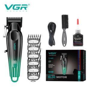 Машинка для стрижки VGR V-662 — 180 хв автономії, 10 Вт, зелена