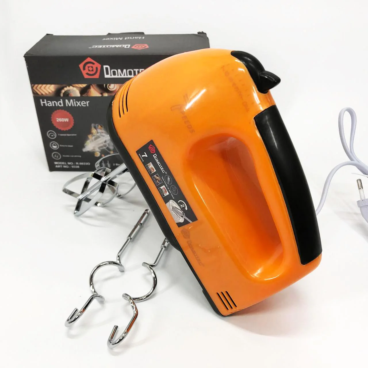 Миксер DOMOTEC R6633O 260 Вт з 7 швидкостями для домашнього використання - Зображення 2