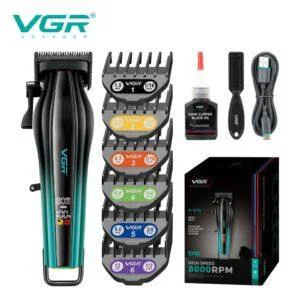 Акумуляторна машинка для стрижки VGR V-273 GREEN — до 180 хв роботи