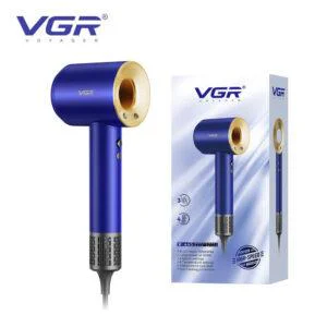 Фен VGR V-445 Blue — 1600 Вт, 3 рівні обдуву, 4 температурні режими