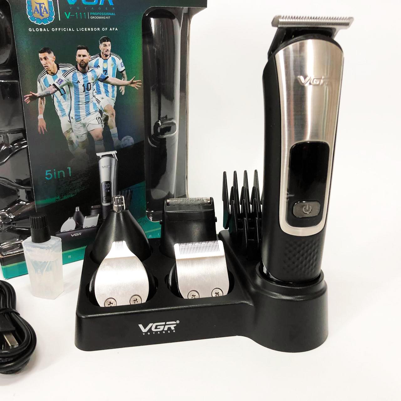 Набір для стрижки VGR V-111 5 в 1 з 9 насадками та акумулятором для універсального використання - Зображення 19