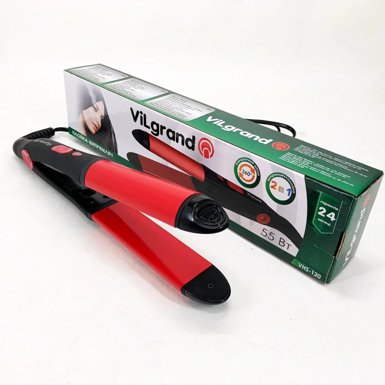 Щипці для волос ViLgrand VHS-120 з керамічними пластинами та температурою нагріву 200 °C - Зображення 10