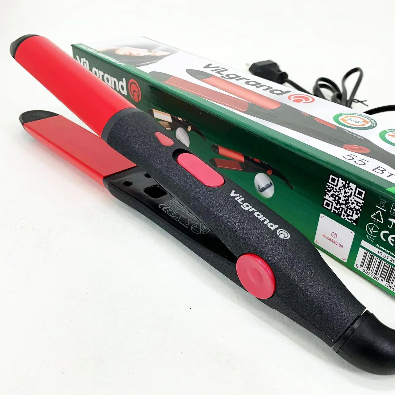 Щипці для волос ViLgrand VHS-120 з керамічними пластинами та температурою нагріву 200 °C - Зображення 7