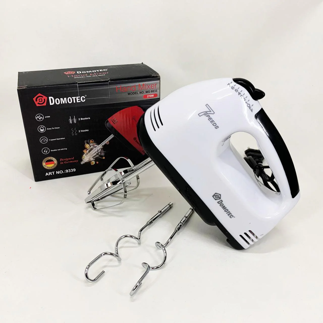 Миксер ручной RAF R6633B 260Вт White — компактний та ефективний інструмент для приготування страв - Зображення 4