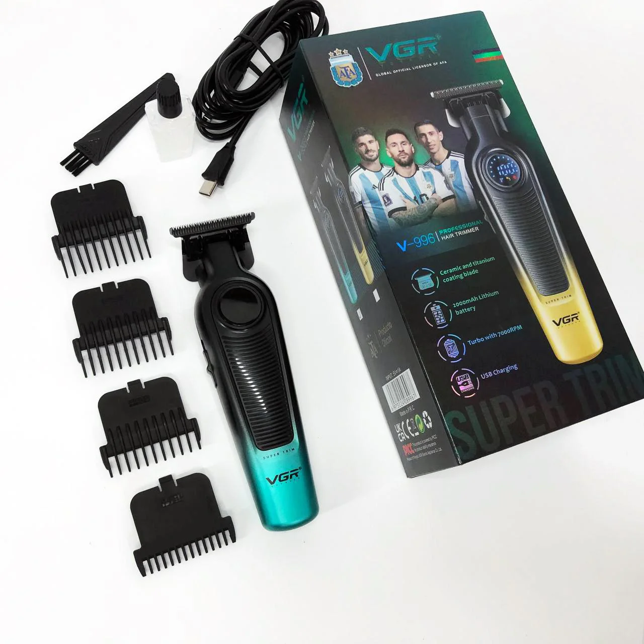 Тример VGR V-996 — до 5 год роботи, LED-дисплей, DLC-лезо - Зображення 10