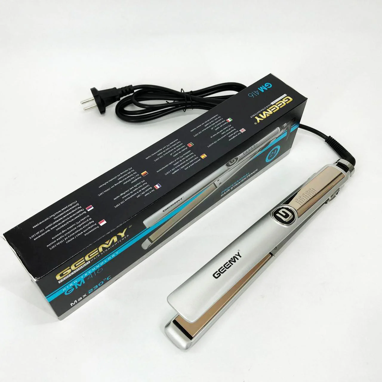 Выпрямитель-утюжок для волос Gemei GM-416 з LED-дисплеєм та 5 температурними режимами - Зображення 10