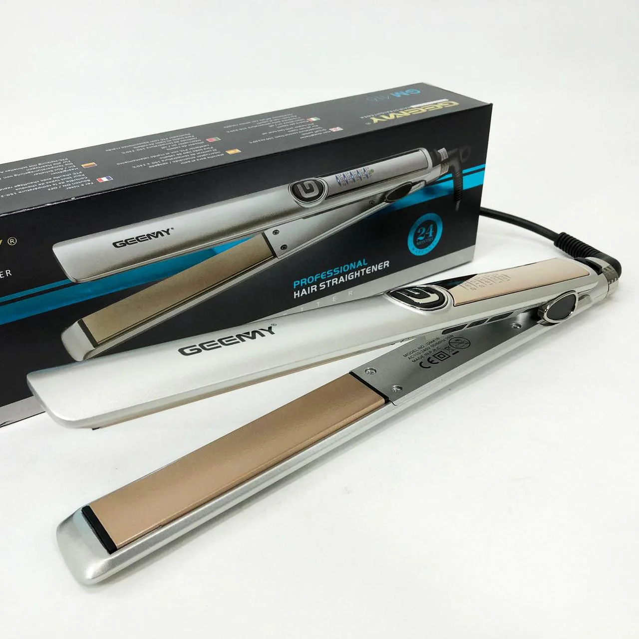 Выпрямитель-утюжок для волос Gemei GM-416 з LED-дисплеєм та 5 температурними режимами - Зображення 9