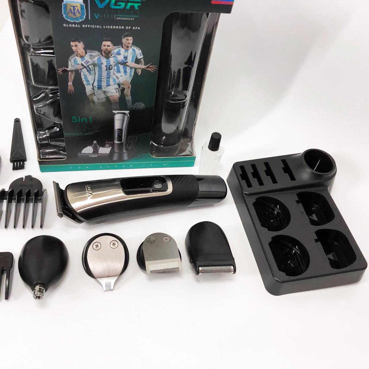 Набір для стрижки VGR V-111 5 в 1 з 9 насадками та акумулятором для універсального використання - Зображення 11