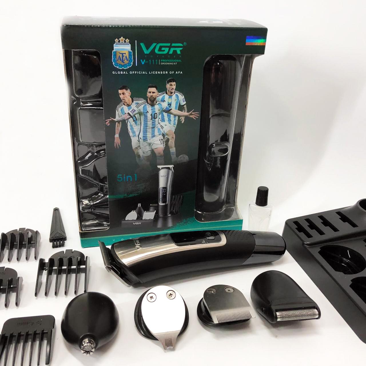 Набір для стрижки VGR V-111 5 в 1 з 9 насадками та акумулятором для універсального використання - Зображення 15