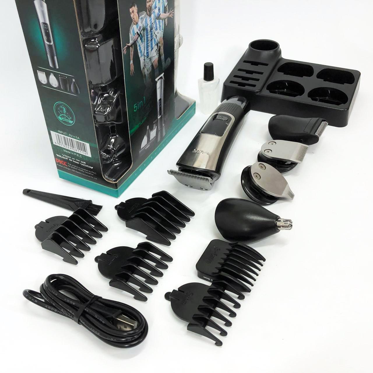 Набір для стрижки VGR V-111 5 в 1 з 9 насадками та акумулятором для універсального використання - Зображення 13