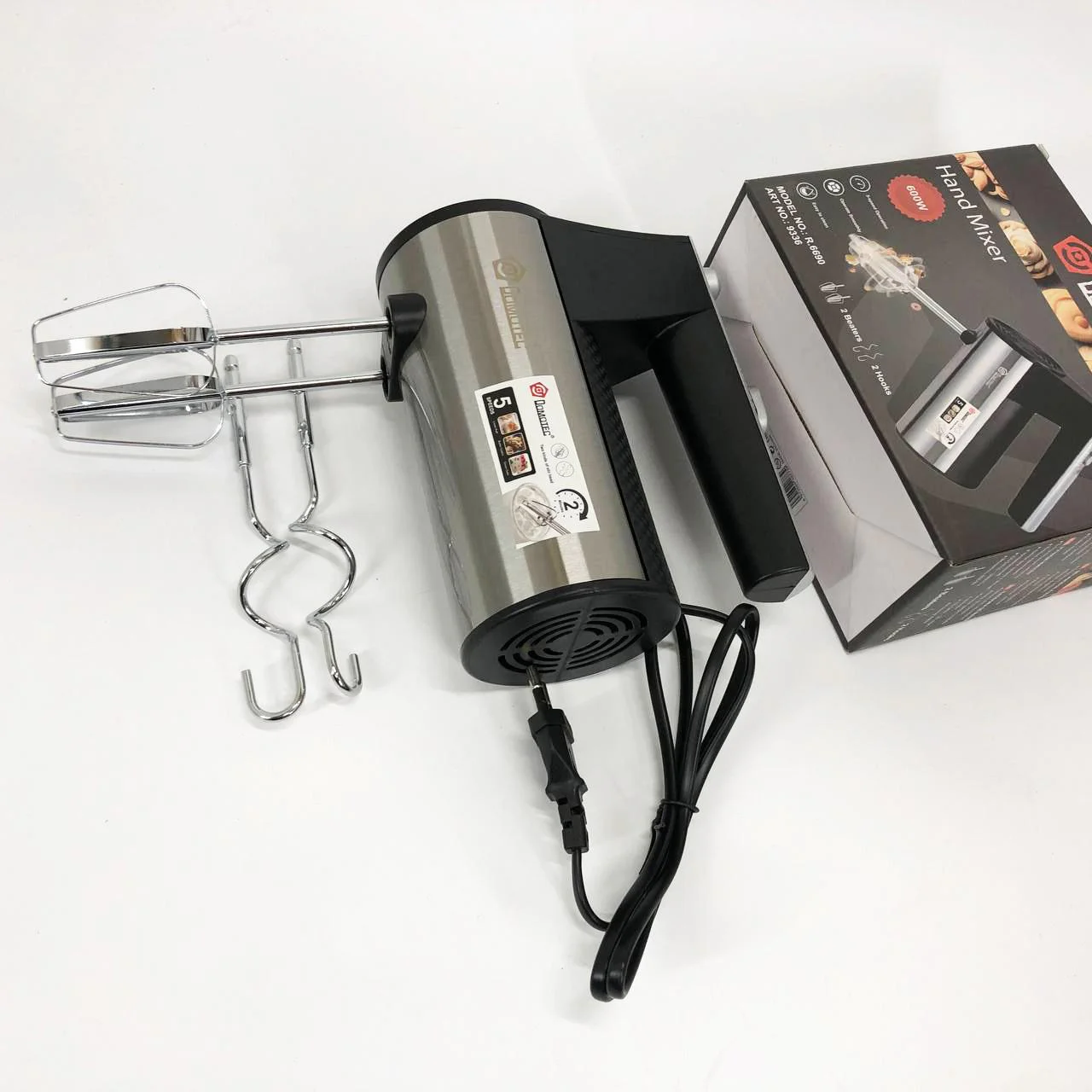 Ручний міксер DOMOTEC R.6690 універсальний 5 швидкостей 200 W - Зображення 11