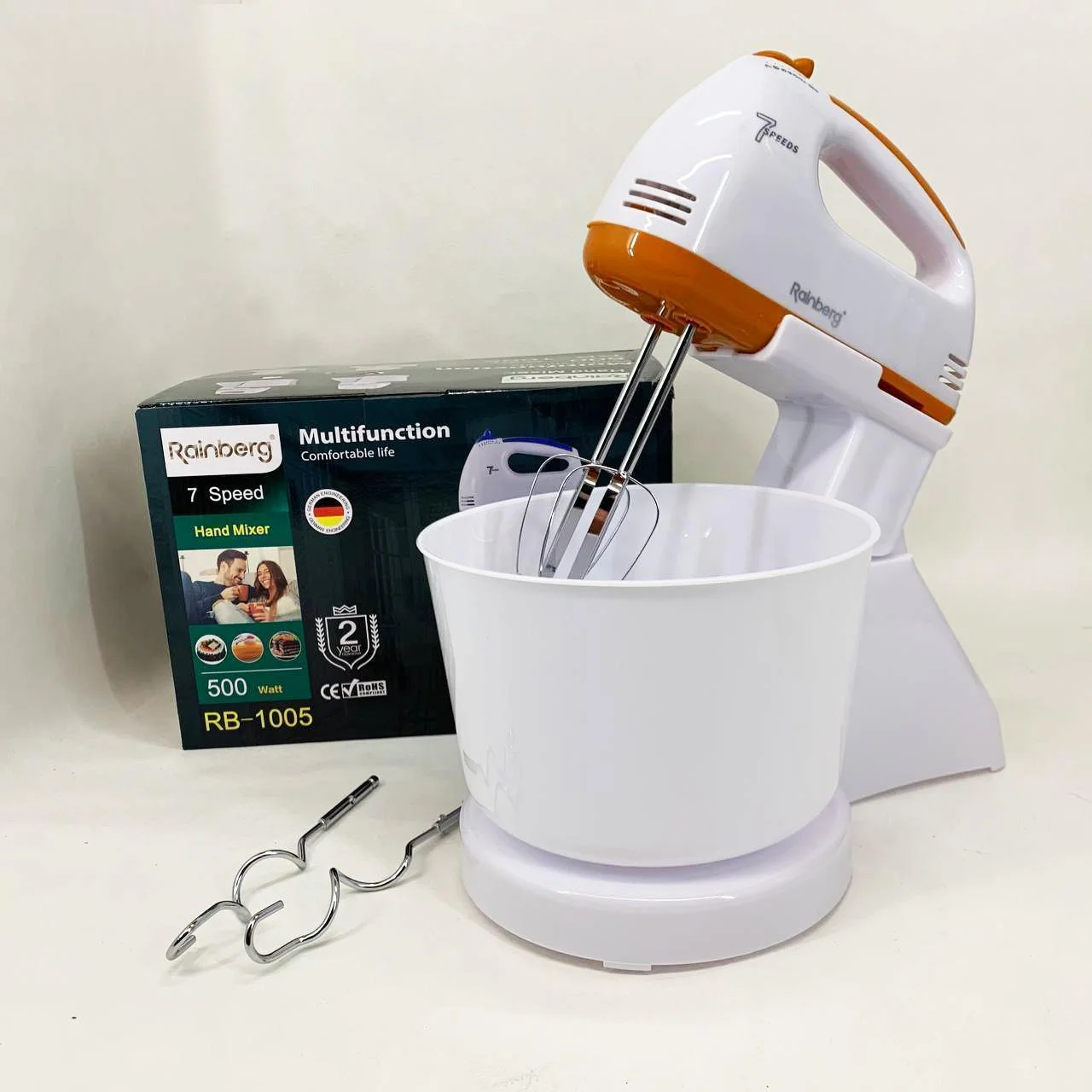 Миксер Rainberg RB-1005 500Вт з чашею 2 л — 7 скоростей для зручності використання. - Зображення 7
