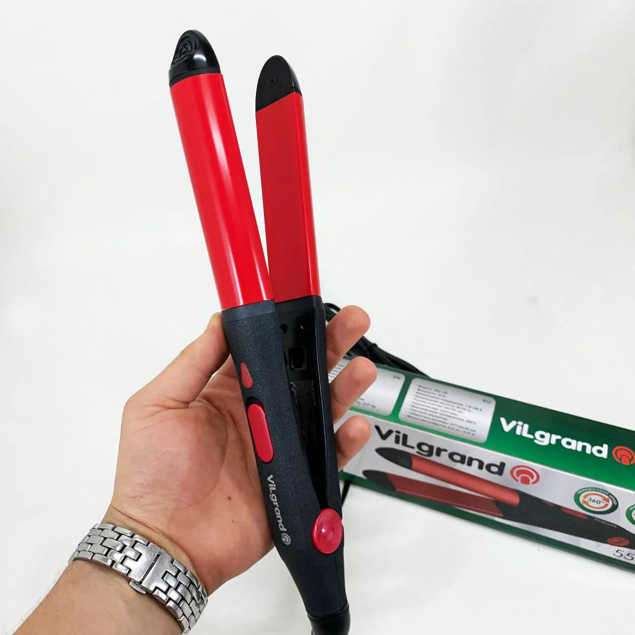 Щипці для волос ViLgrand VHS-120 з керамічними пластинами та температурою нагріву 200 °C - Зображення 2