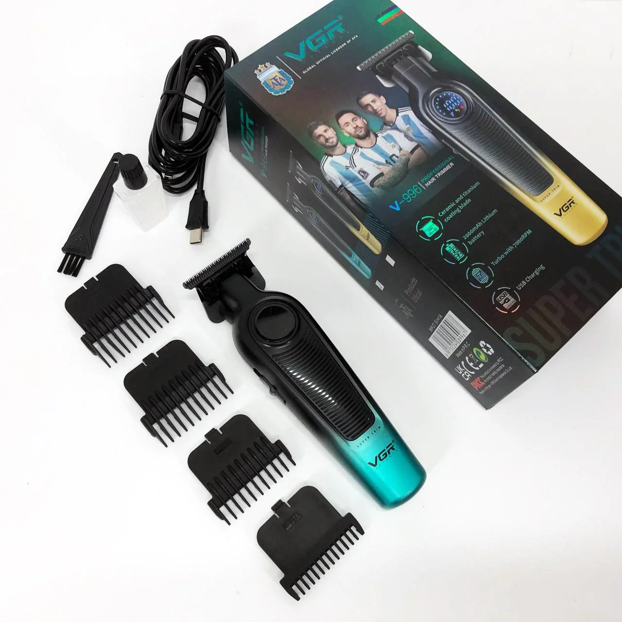 Тример VGR V-996 — до 5 год роботи, LED-дисплей, DLC-лезо - Зображення 9