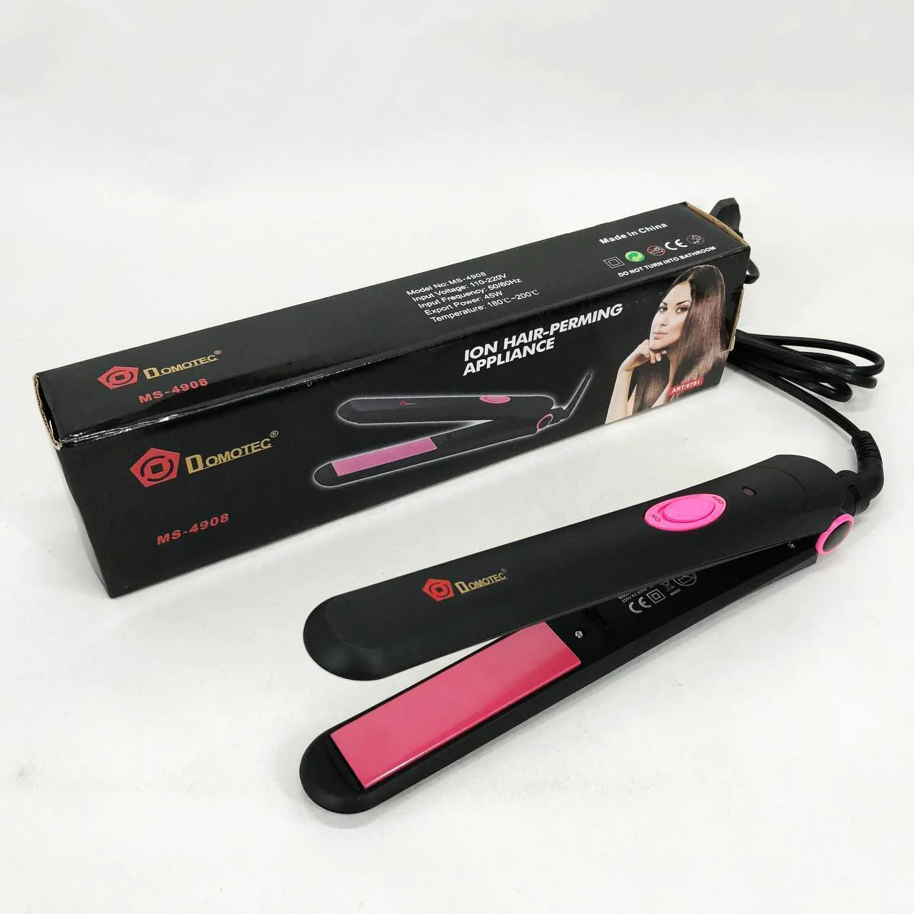 Щипці DOMOTEC MS-4908 - Випрямлювач для волосся 2в1 з PTC нагрівачем та комфортною ручкою - Зображення 4