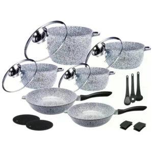 Набір кухонного посуду Edenberg EB-8183 із гранітним антипригарним покриттям 17 предметів