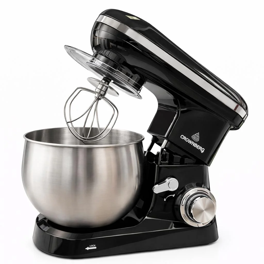Crownberg CB-3407 Тестомесильна машина 2600Вт з планетарною системою змішування та великою чашею 5л