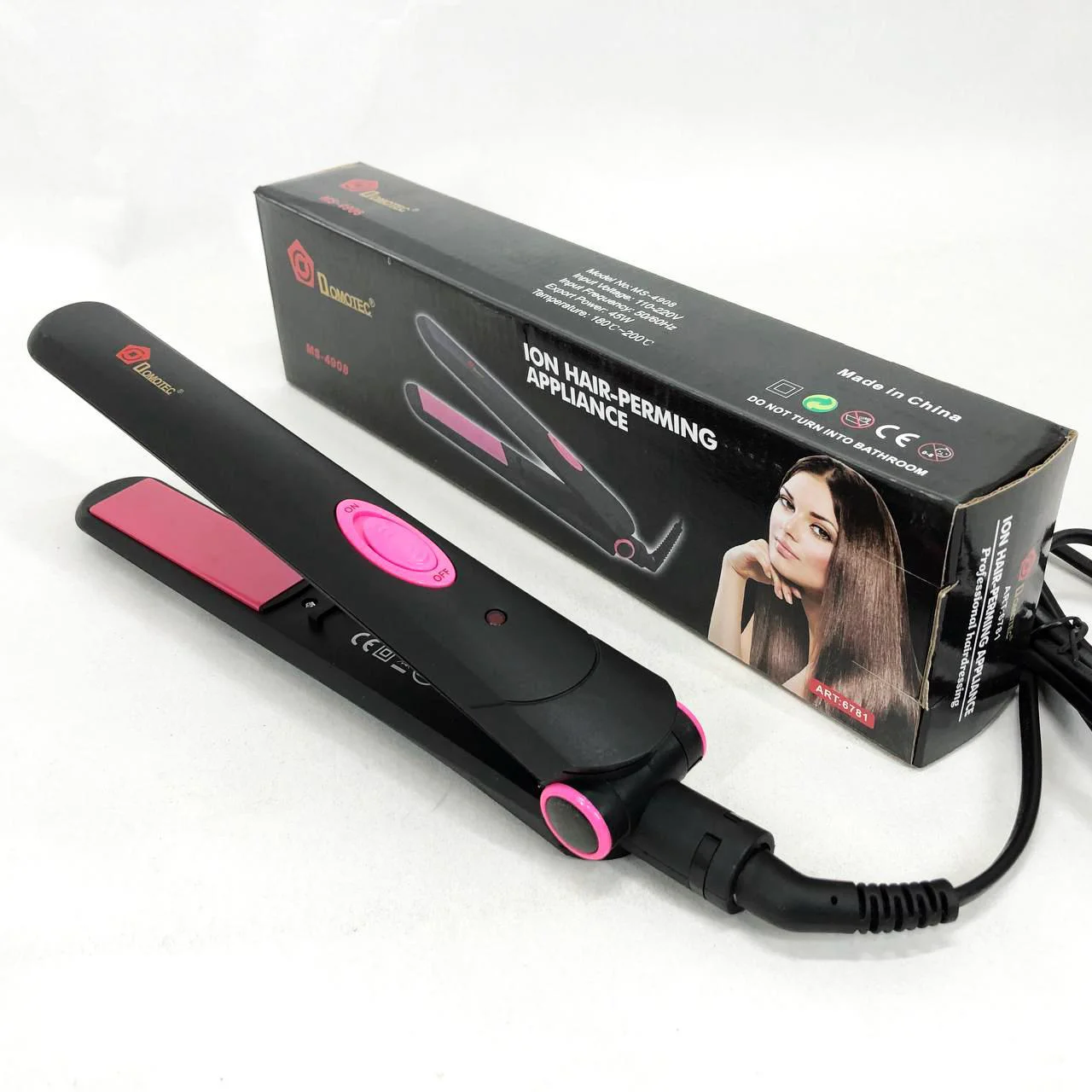 Щипці DOMOTEC MS-4908 - Випрямлювач для волосся 2в1 з PTC нагрівачем та комфортною ручкою - Зображення 9