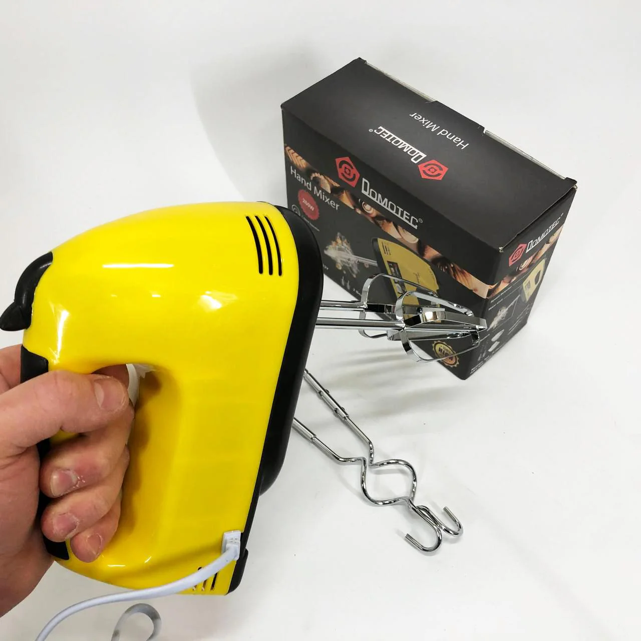 Миксер DOMOTEC R6633Y - Ручний міксер для приготування крему з 7 швидкостями та насадками для теста - Зображення 17