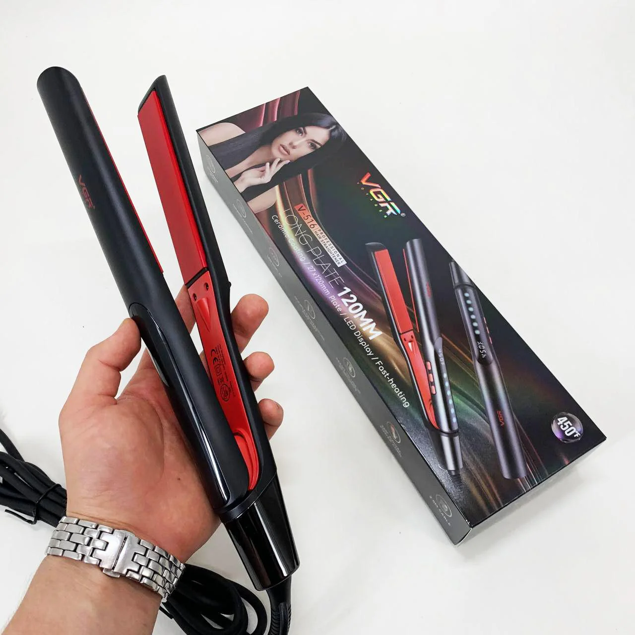 Плойка VGR V-516 з регульованою температурою до 230°C - Зображення 2