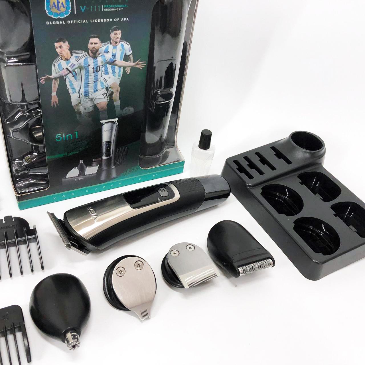 Набір для стрижки VGR V-111 5 в 1 з 9 насадками та акумулятором для універсального використання - Зображення 10