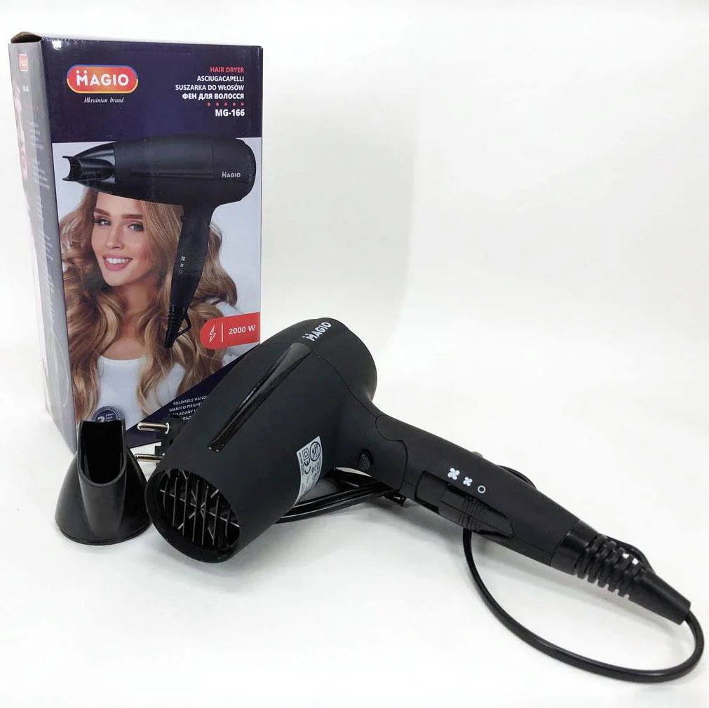 Фен Magio MG-166 2000 Вт — компактний, складна ручка - Зображення 10