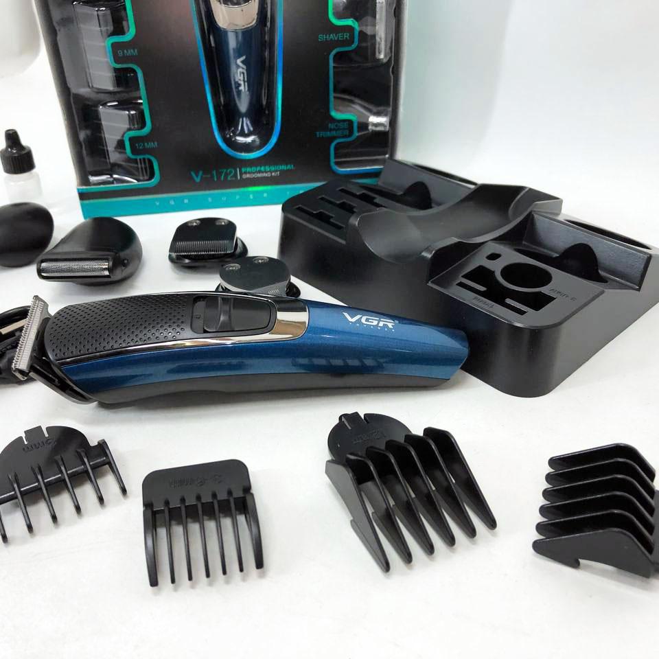 Машинка триммер VGR V-172 4в1 для стрижки волосся на акумуляторі та електробритва - Зображення 2