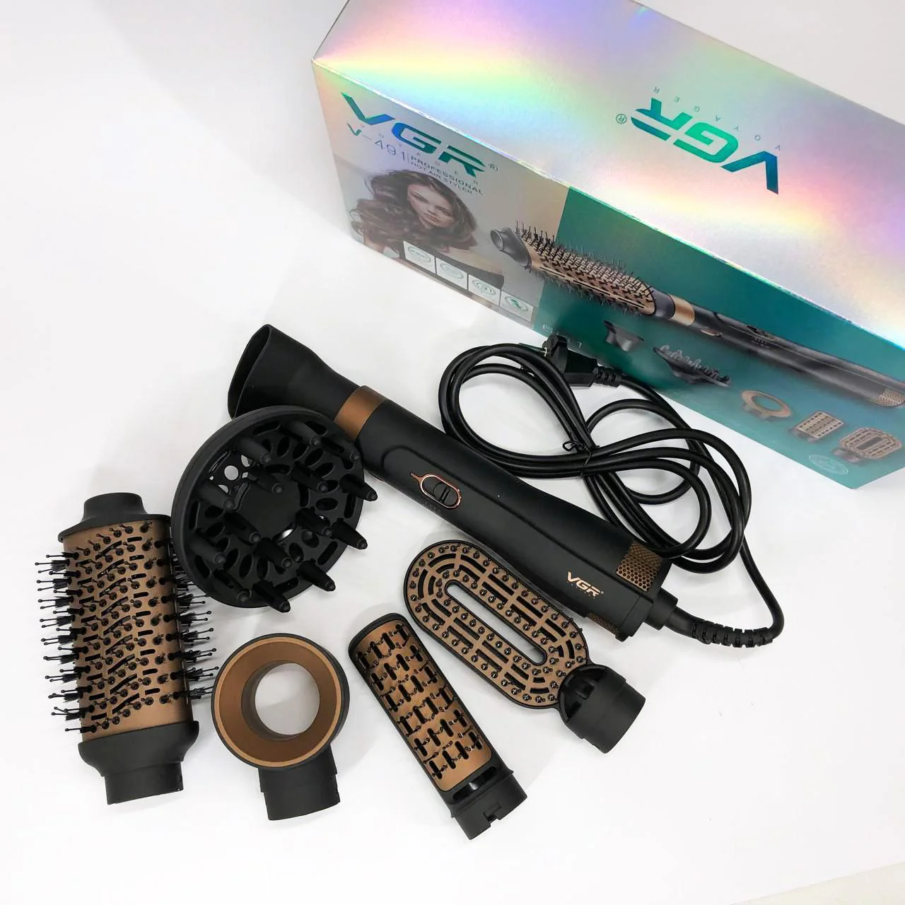 Фен-стайлер VGR V-491 6-в-1 — 1000 Вт, професійна укладка - Зображення 12