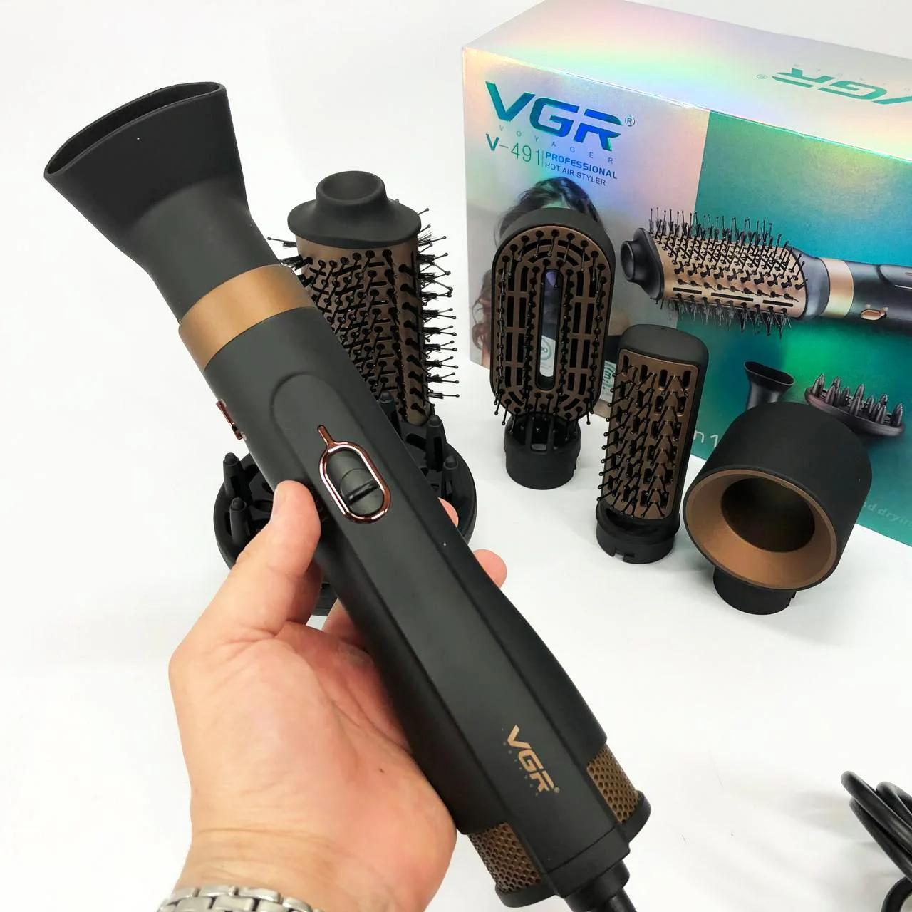 Фен-стайлер VGR V-491 6-в-1 — 1000 Вт, професійна укладка - Зображення 6