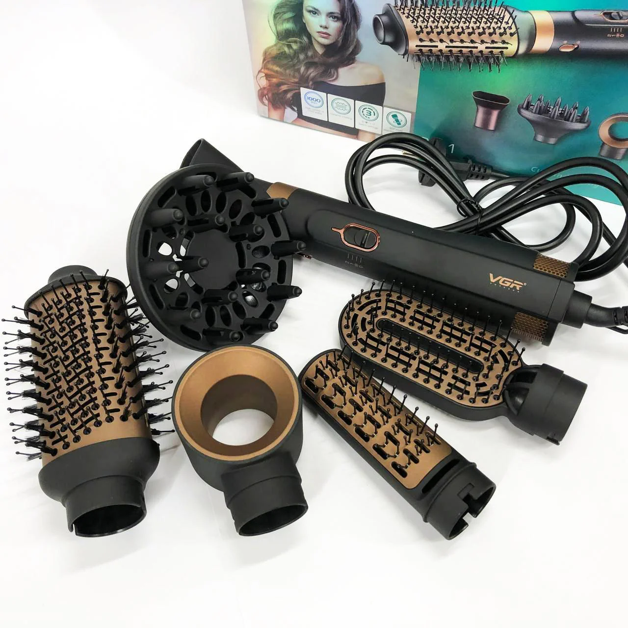 Фен-стайлер VGR V-491 6-в-1 — 1000 Вт, професійна укладка - Зображення 11