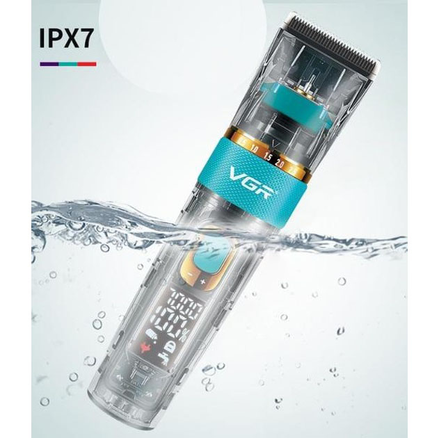 Машинка для стрижки волос VGR V-695 з LED дисплеєм та IPX7 влагозахистом - Зображення 8