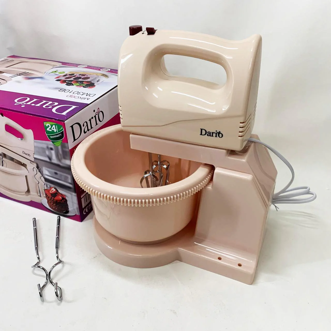 Миксер Dario DM3010B з чашею, 5 швидкостей і потужністю 300 Вт - Зображення 6