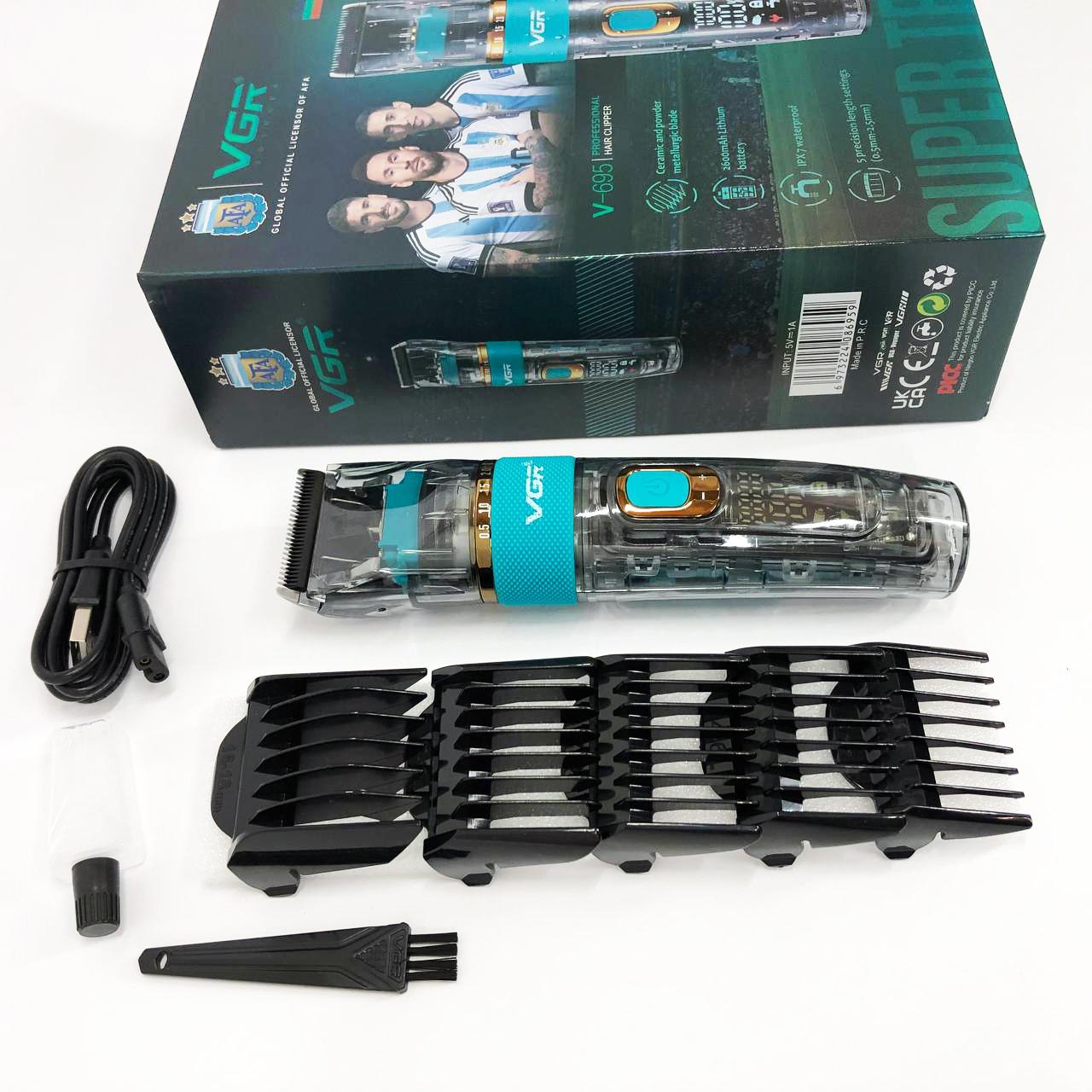Машинка для стрижки волос VGR V-695 з LED дисплеєм та IPX7 влагозахистом - Зображення 26