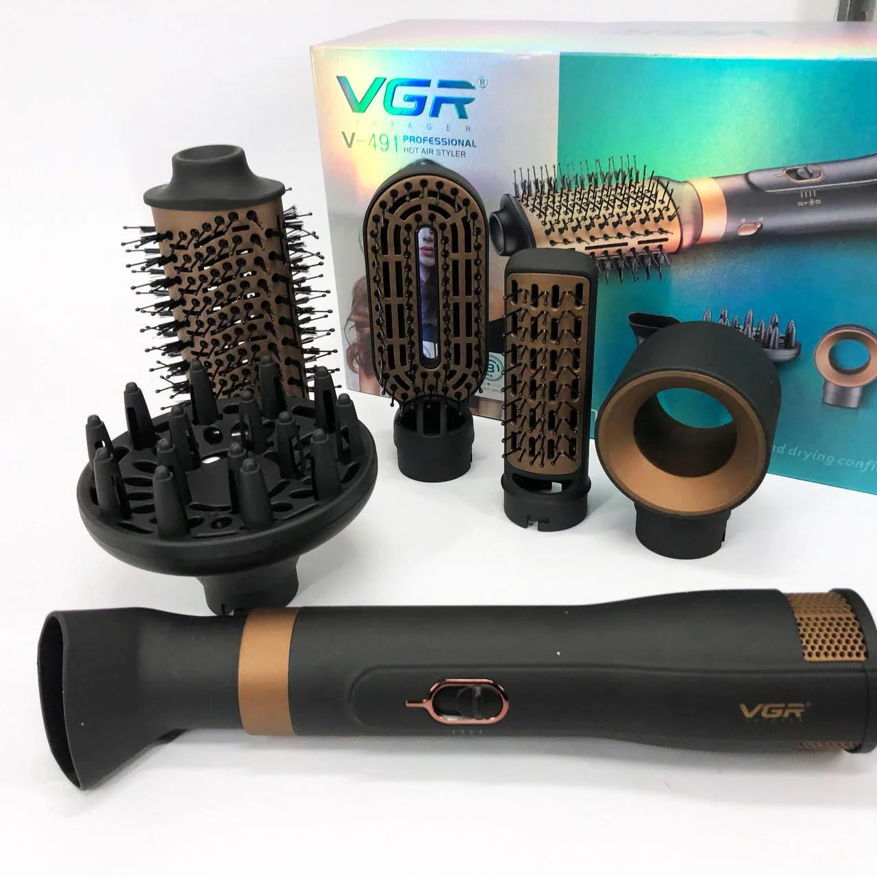 Фен-стайлер VGR V-491 6-в-1 — 1000 Вт, професійна укладка - Зображення 9