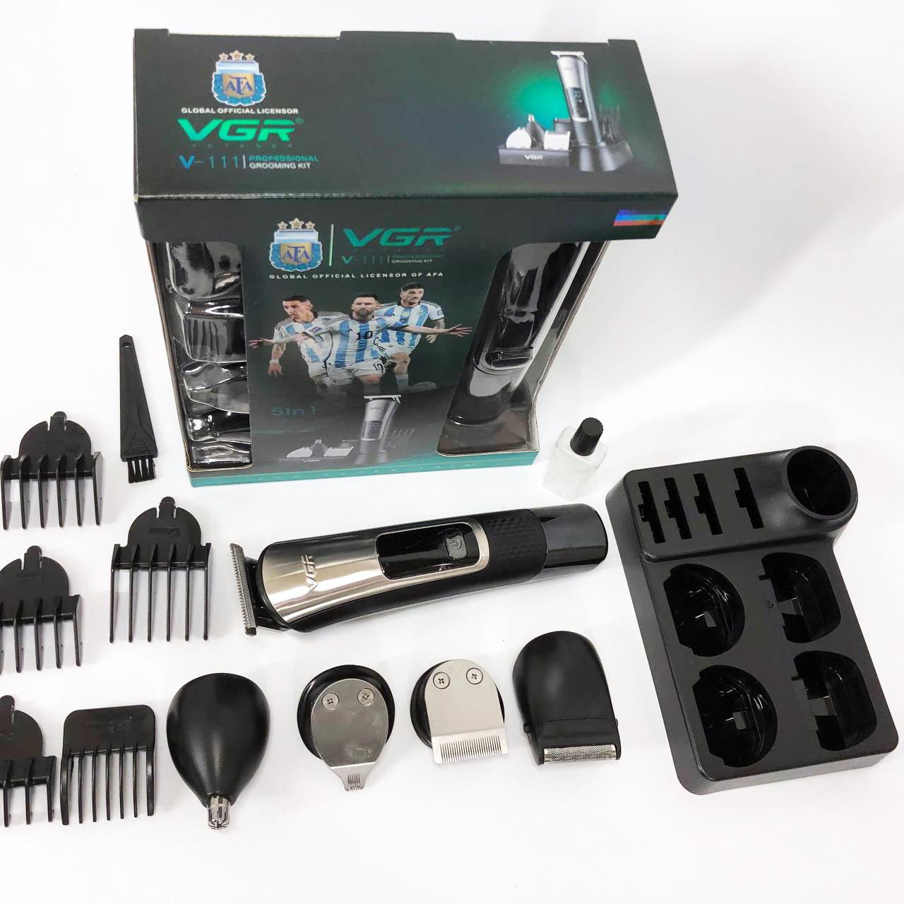 Набір для стрижки VGR V-111 5 в 1 з 9 насадками та акумулятором для універсального використання - Зображення 12