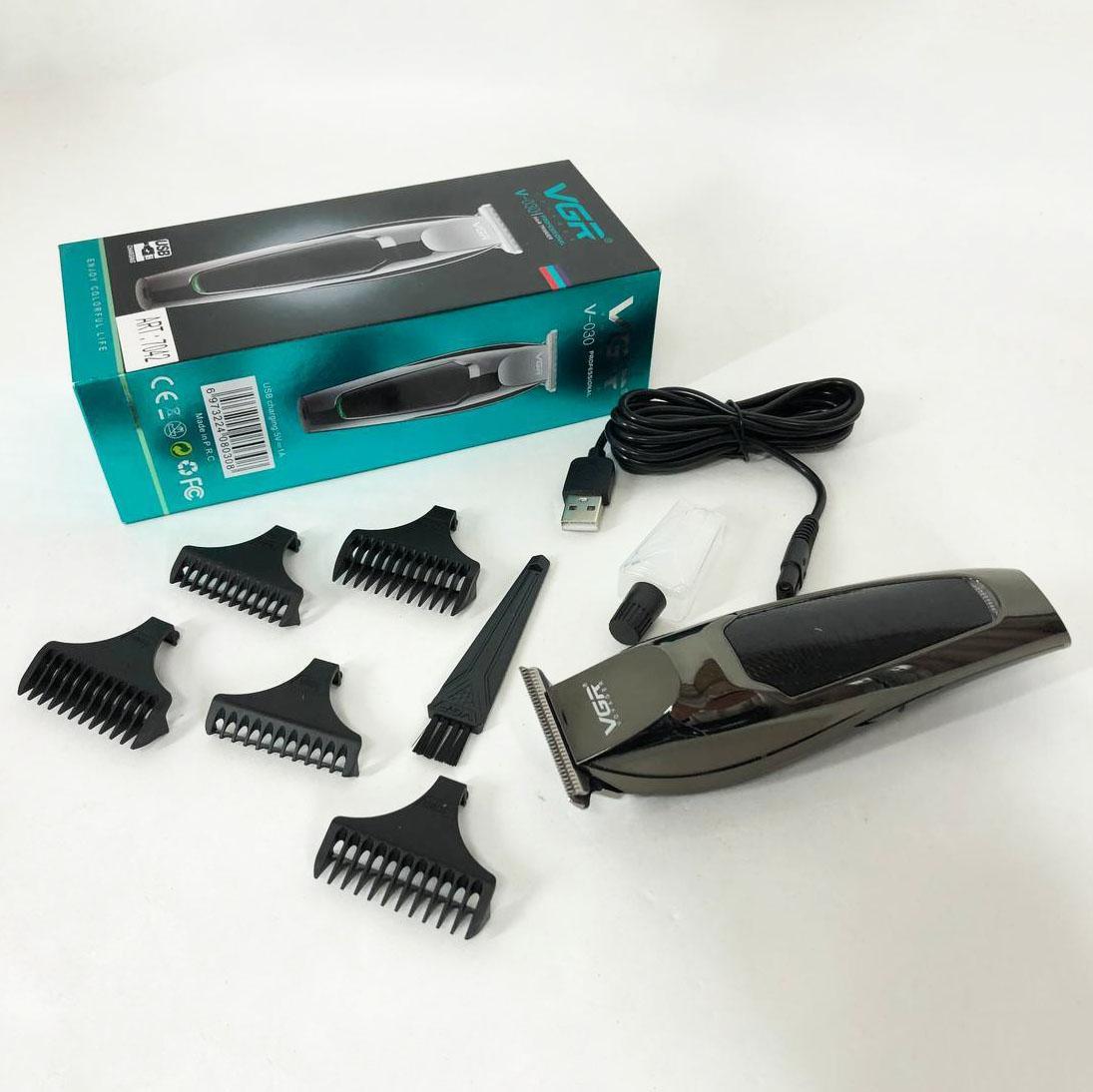 Беспроводна машинка VGR V-030 для стрижки волос — професійний бодиґруммер - Зображення 8