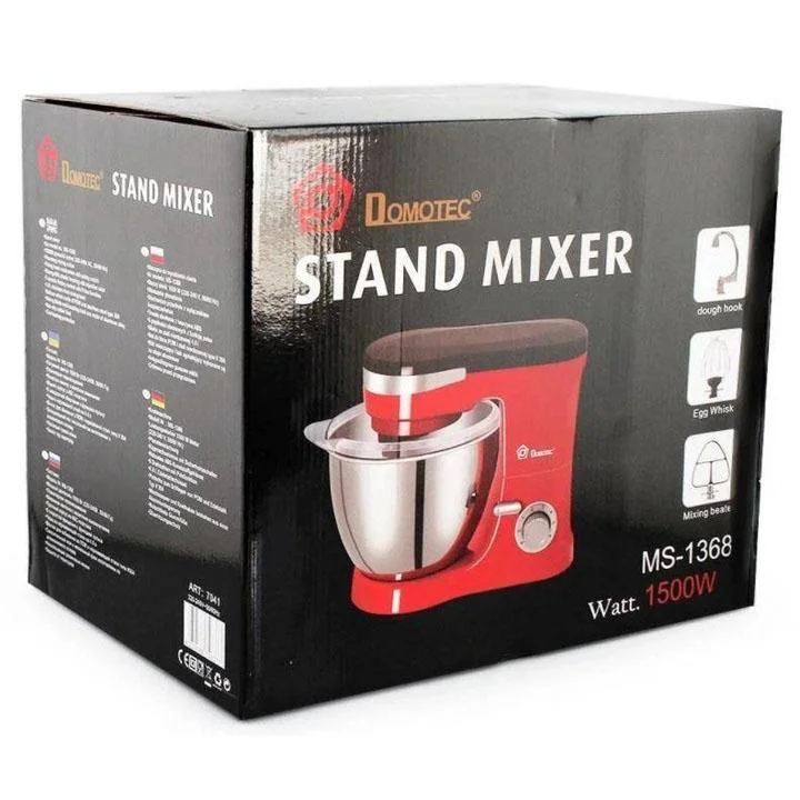 Миксер-тестомес Domotec MS-1368 на 6 скоростей, чаша 4 л, 1500 W - Зображення 17