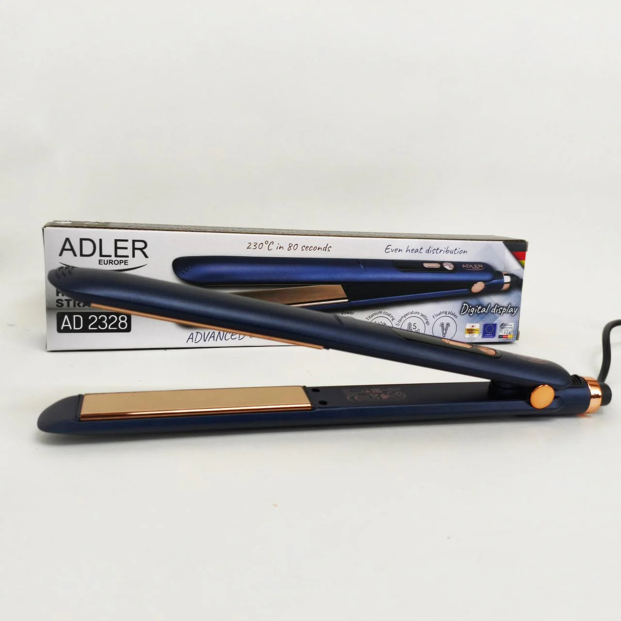Adler AD 2328 — Високоякісний випрямлювач для волосся з титановими пластинами та 5 температурними режимами. - Зображення 3