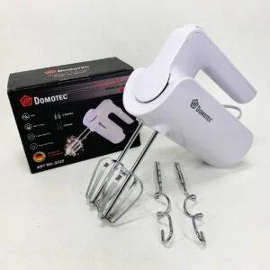 Ручний міксер Domotec R.6653W з насадками 5 швидкостей 800 Вт білий