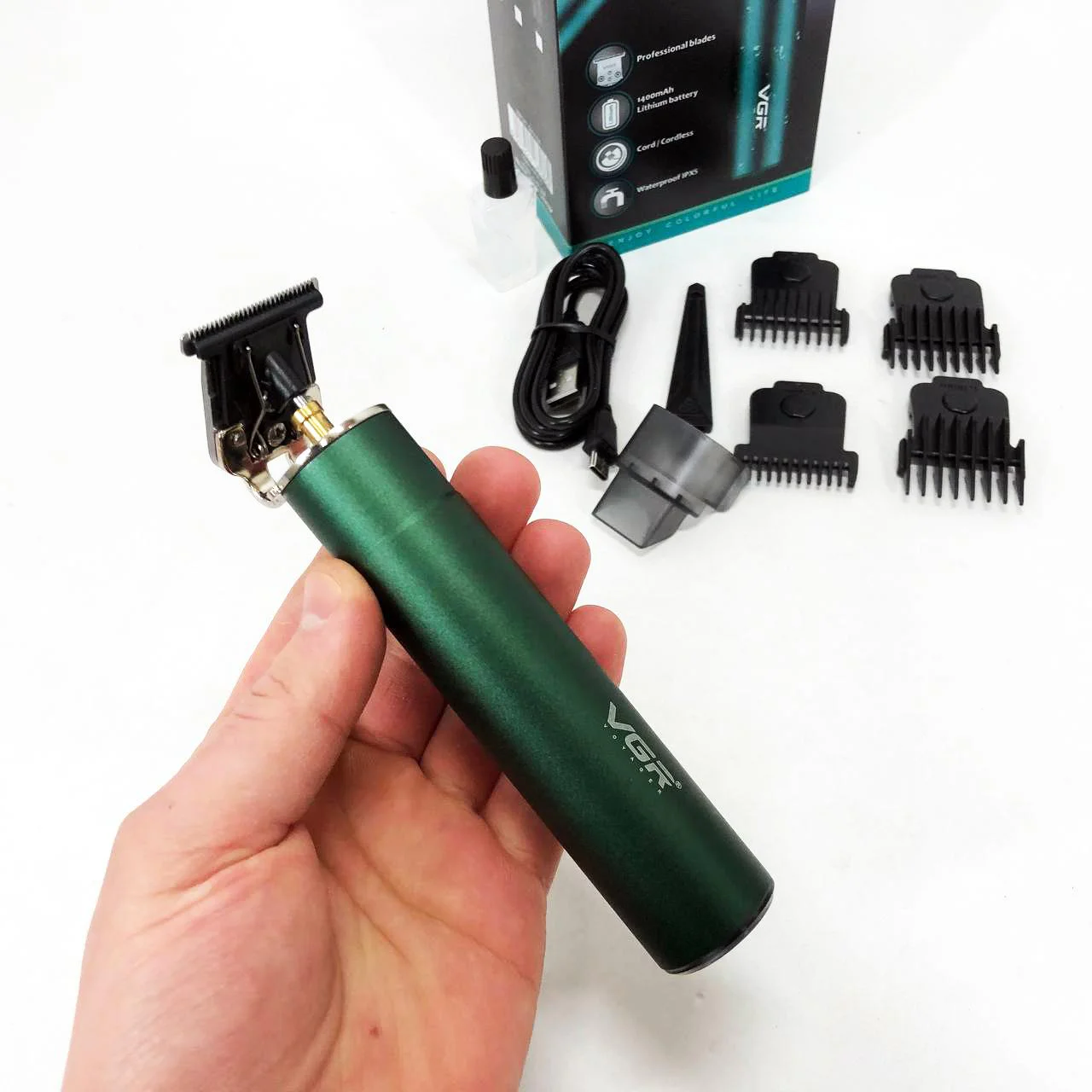 Машинка для стрижки VGR V-186 — акумуляторний тример T-ніж, 180 хв роботи - Зображення 10