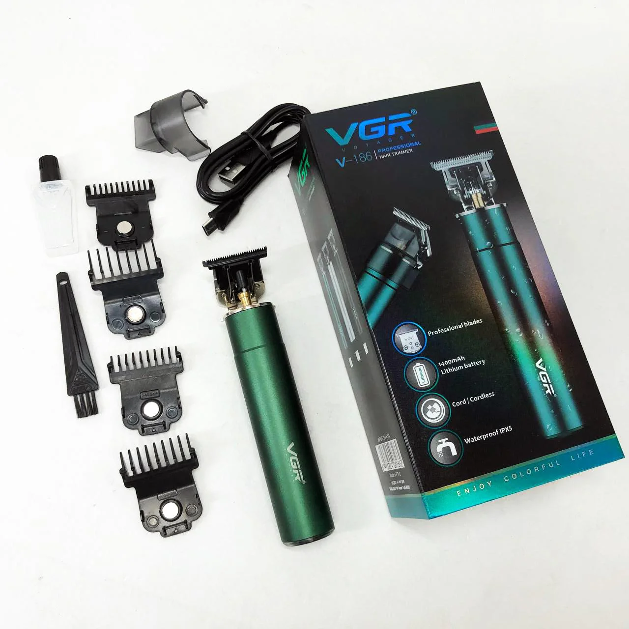 Машинка для стрижки VGR V-186 — акумуляторний тример T-ніж, 180 хв роботи - Зображення 9