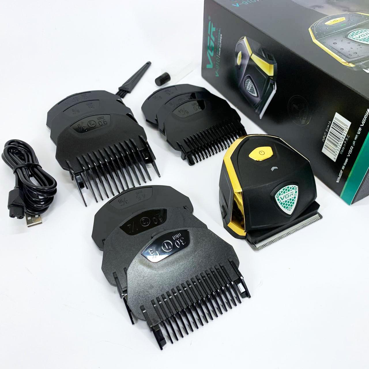 Акумуляторна машинка VGR V-910 — IPX7, 9 насадок, до 90 хв роботи - Зображення 11