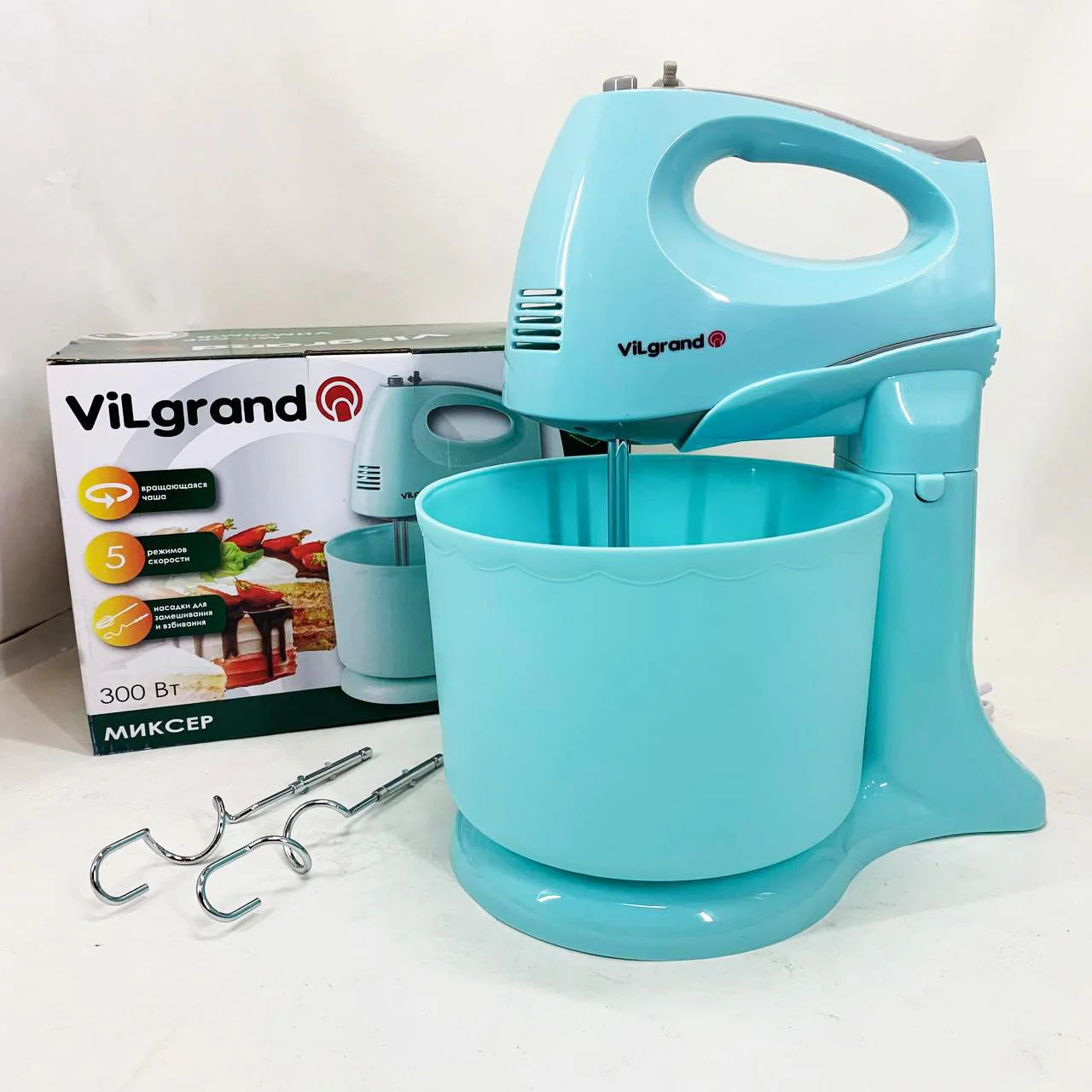 Миксер ViLgrand VHM3017B з 5 швидкостями та потужністю 300 Вт - Зображення 4