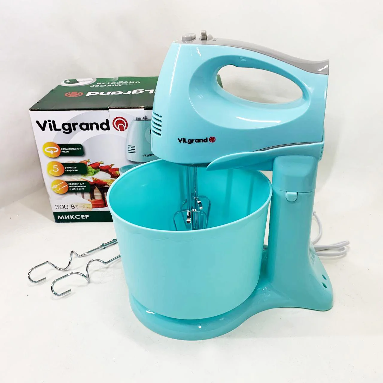 Миксер ViLgrand VHM3017B з 5 швидкостями та потужністю 300 Вт - Зображення 5